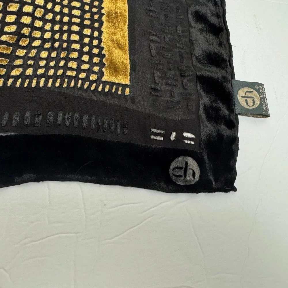 Coccon House Silk Velvet Scarf  Handmade